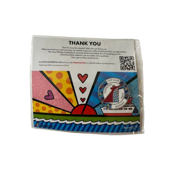 Carnival VIFP Club Ecstasy 2022 Commemorative Collector Pin - Picture 1 of 4